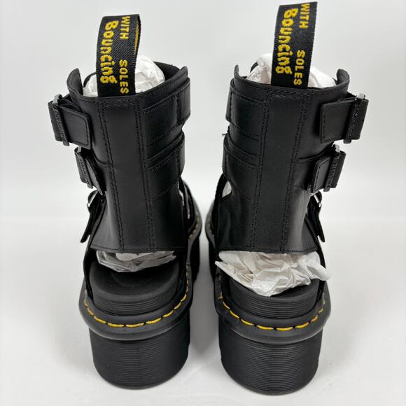 NwOpBx Dr. Martens Giavanna Platform Sandals 8 Leather Gladiator Chunky Grunge - Picture 4 of 10